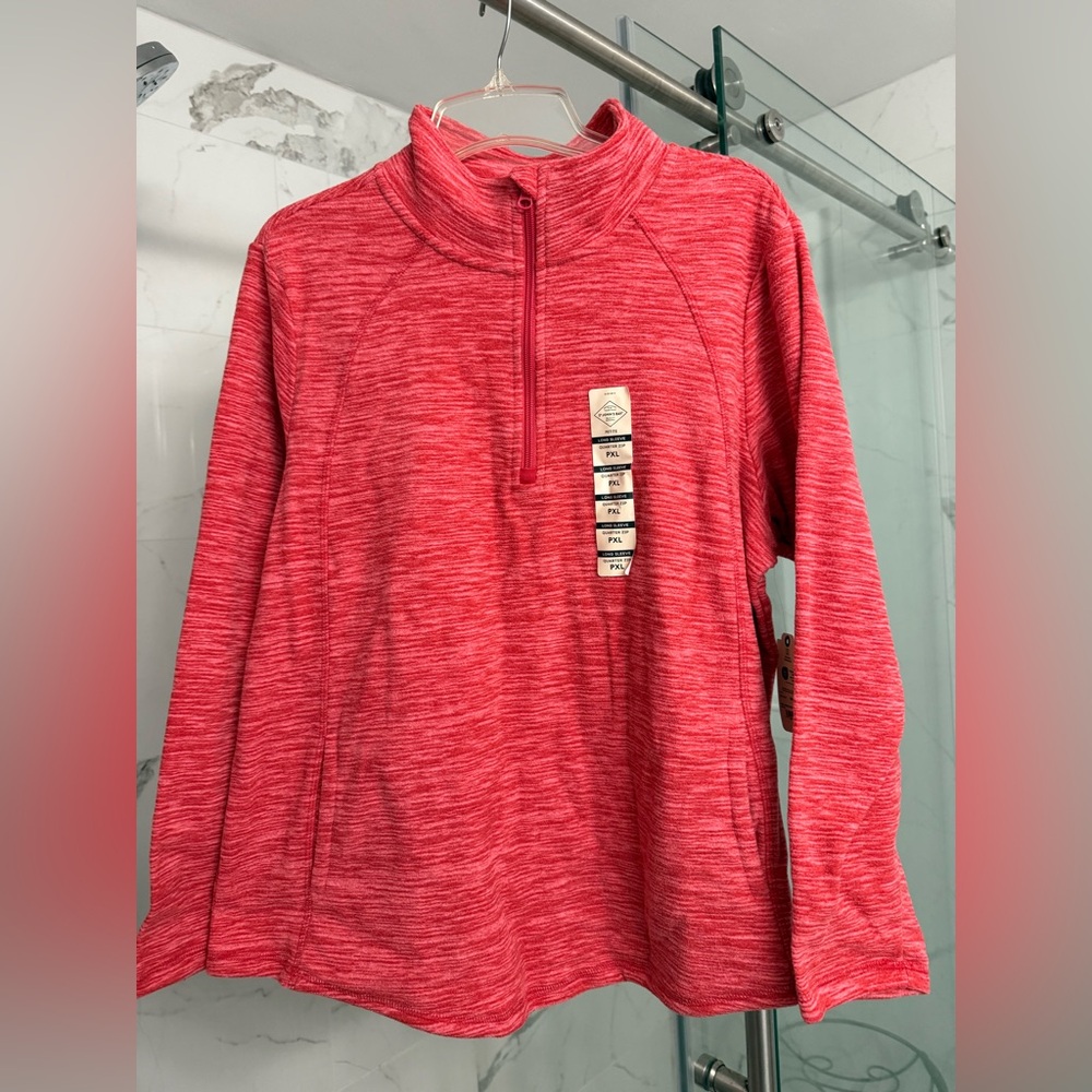 St. John's Bay Red Quarter-Zip Pullover